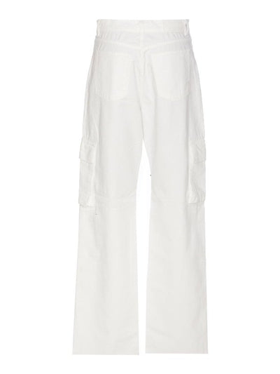 Jeans In Denim Bianco Caty Con Cerniera E