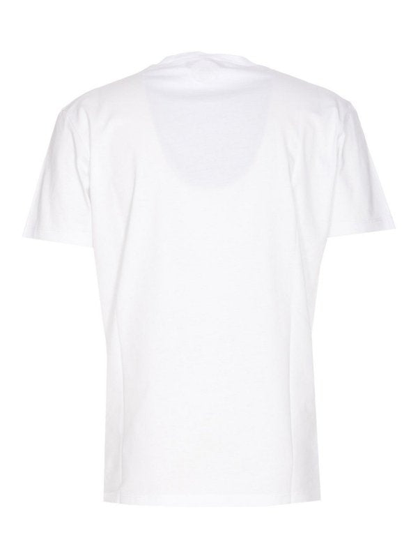 T-shirt Bianca Girocollo Con Stampa Logo