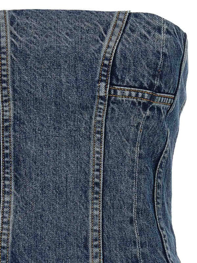 Top Bustino In Denim