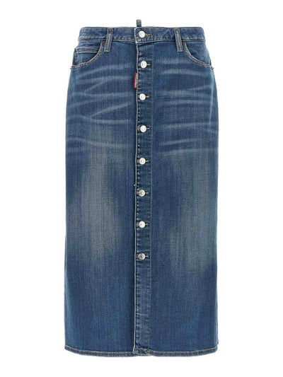 Gonna Lunga In Denim