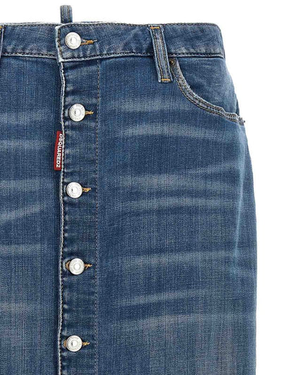 Gonna Lunga In Denim