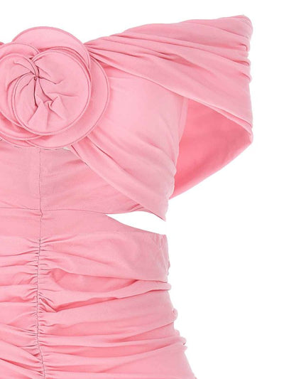 Top Corto Senza Spalline Maxi Fiore