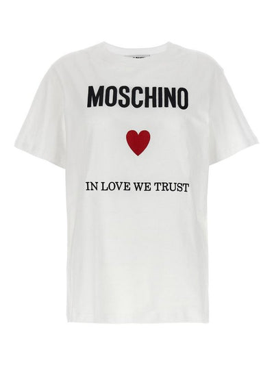 T-shirt In Cotone Love We Trust Girocollo