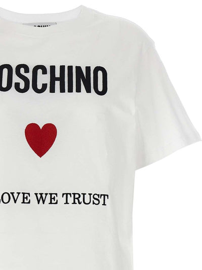 T-shirt In Cotone Love We Trust Girocollo