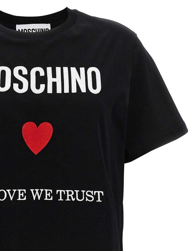 T-shirt In Cotone Love We Trust Girocollo