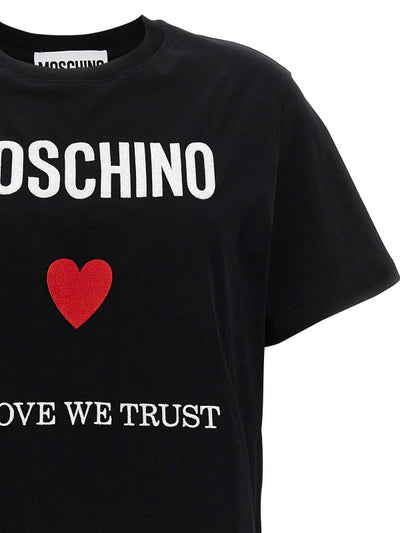 T-shirt In Cotone Love We Trust Girocollo