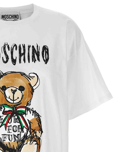 Girocollo In Cotone Con Stampa Teddy Bear