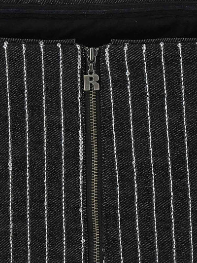 Top Corto Gessato Con Paillettes