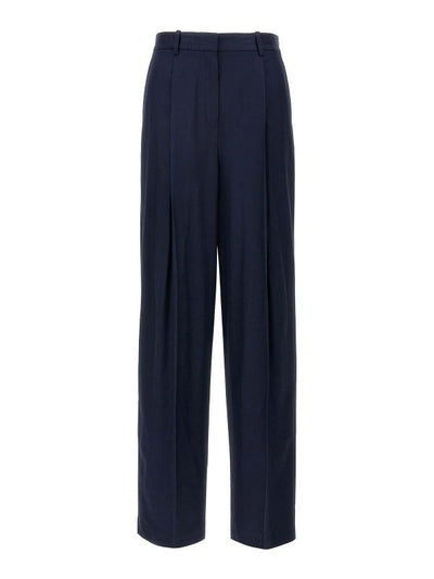 Pantaloni Eleganti Con Pieghe A Gamba Larga
