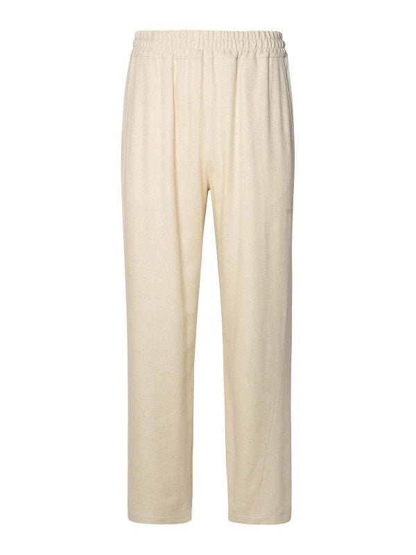 Pantaloni In Misto Lino Avorio