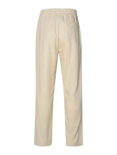 Pantaloni In Misto Lino Avorio
