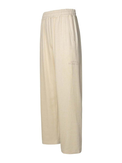 Pantaloni In Misto Lino Avorio