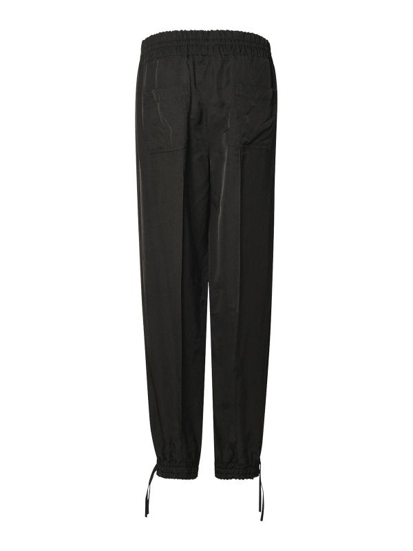 Pantaloni Neri In Viscosa