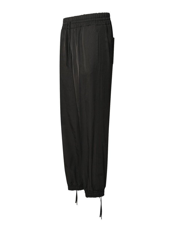 Pantaloni Neri In Viscosa