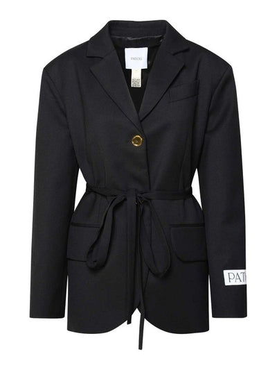 Blazer Nero In Misto Lana Vergine