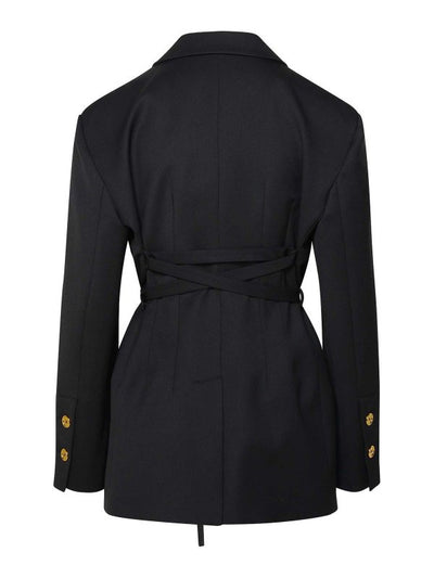 Blazer Nero In Misto Lana Vergine
