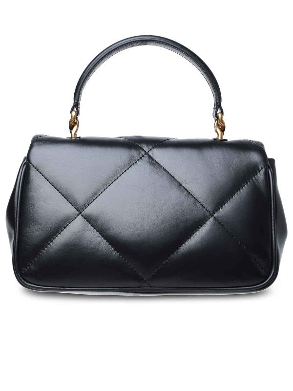 Borsa In Pelle Nera Kira Diamond Quilt