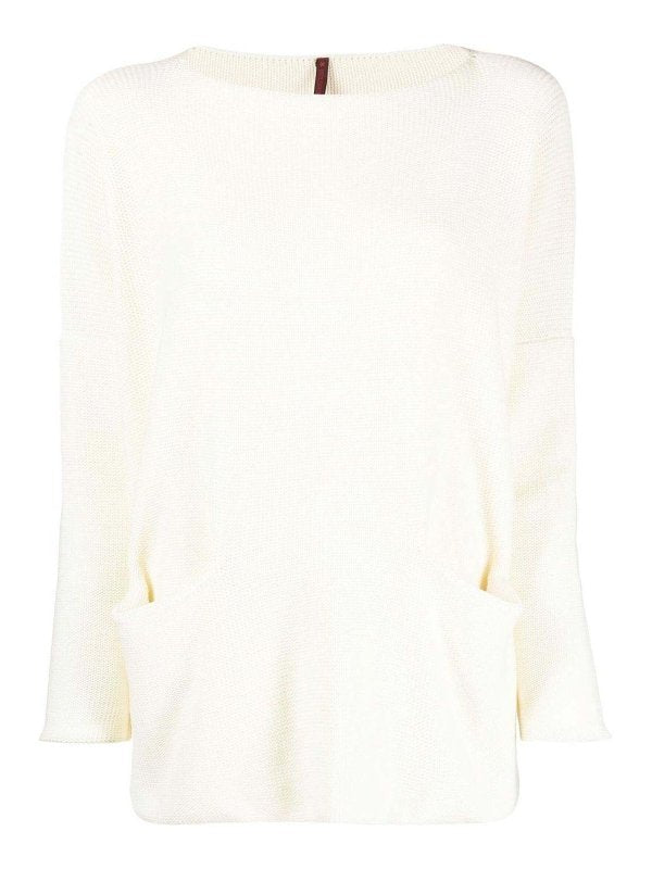Maglione Con Scollo A Barchetta In Cotone