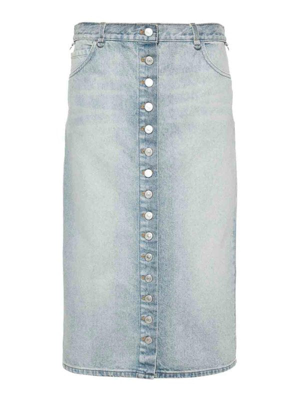 Gonna Longuette In Denim
