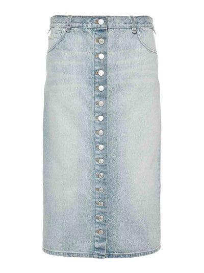 Gonna Longuette In Denim