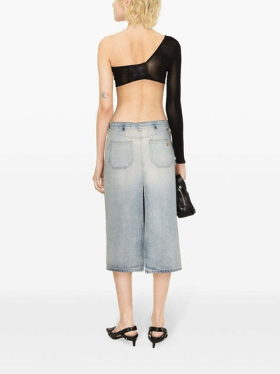 Gonna Longuette In Denim
