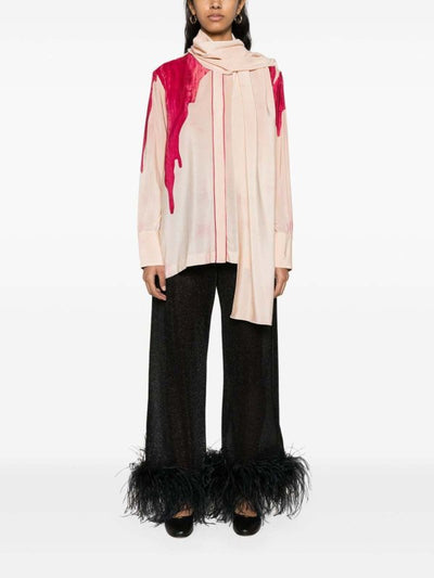Camicia In Crepe De Chine Stampata