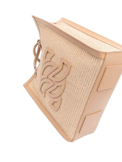 Borsa Tote Beauriva In Rafia E Pelle