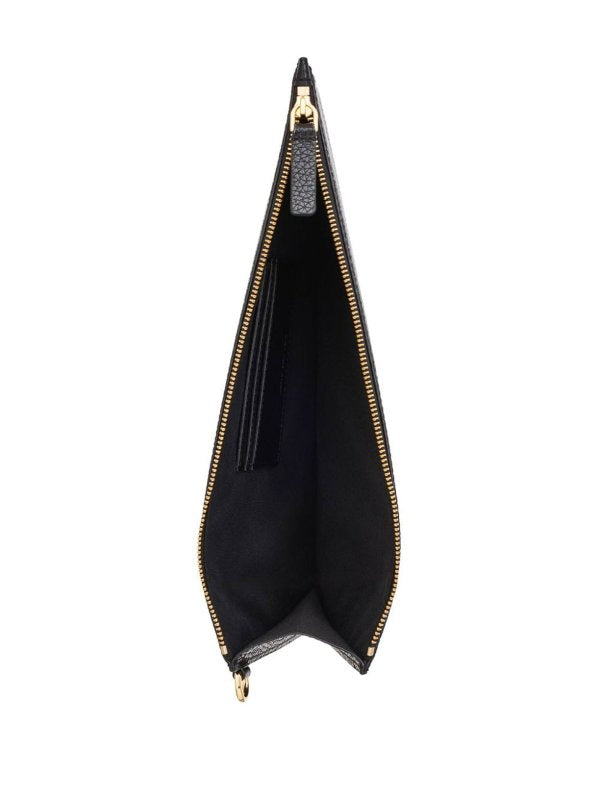Pochette Con Slogan Inciso Nero