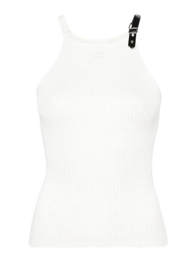 Top In Maglia A Coste Con Spalle Con Fibbia
