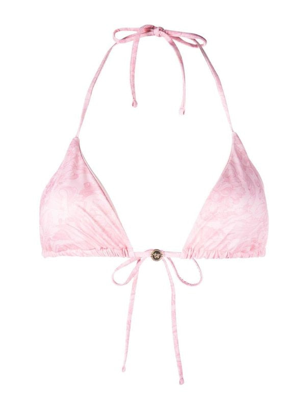 Top Bikini Con Stampa Barocco