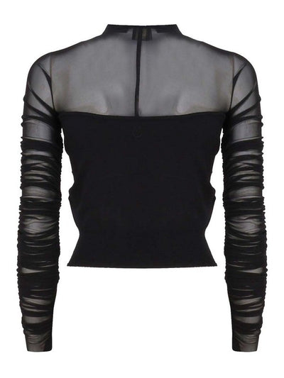 Cardigan Con Maniche In Tulle