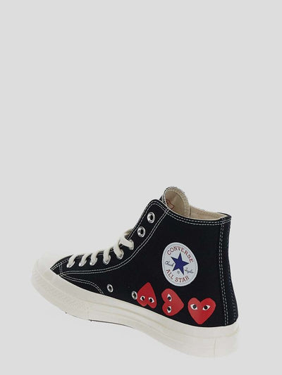 Sneakers Alte Nere Con Stampa A Cuore