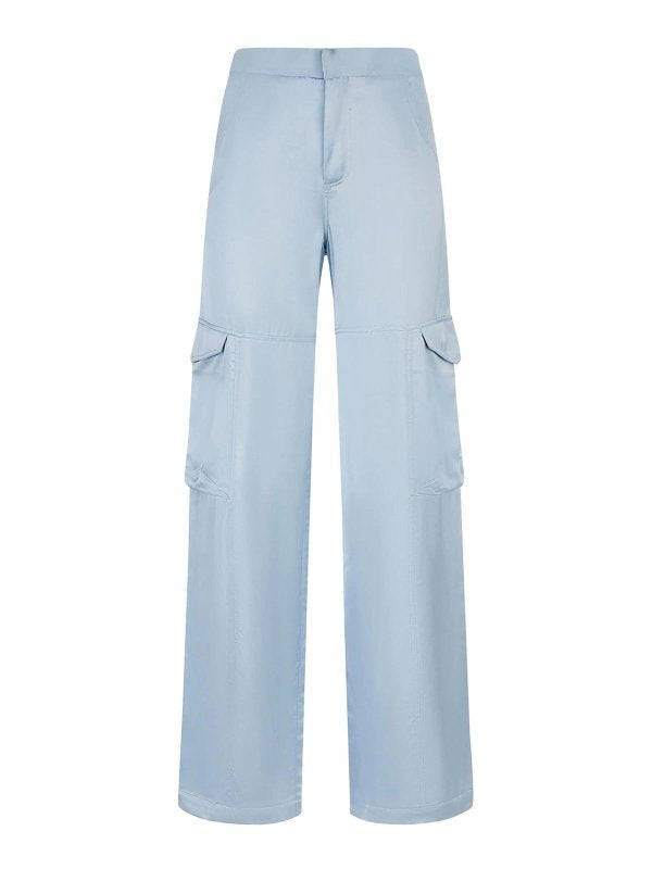Pantaloni Cargo In Raso