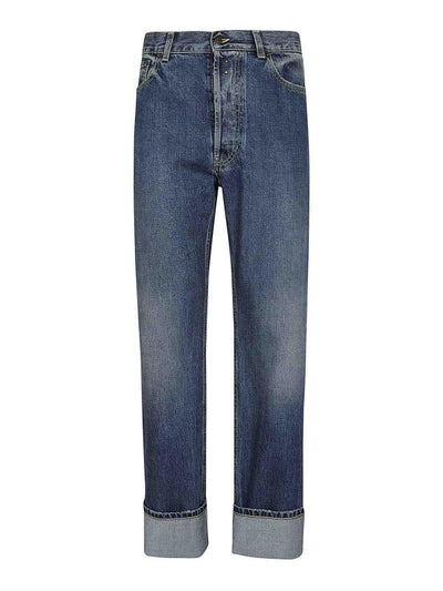 Jeans In Denim Washed Blu