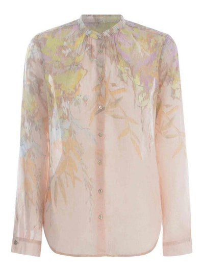 Camicia In Cotone E Seta