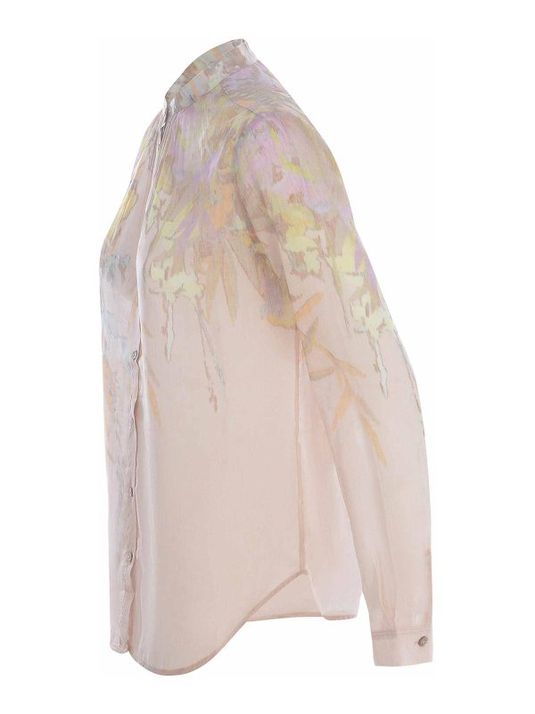 Camicia In Cotone E Seta