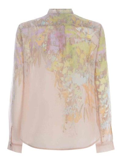 Camicia In Cotone E Seta