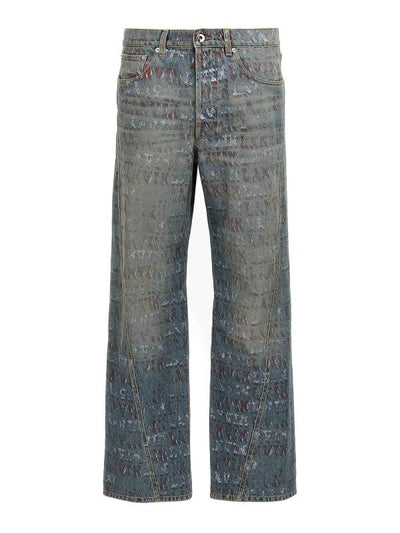 Jeans Con Stampa Logo