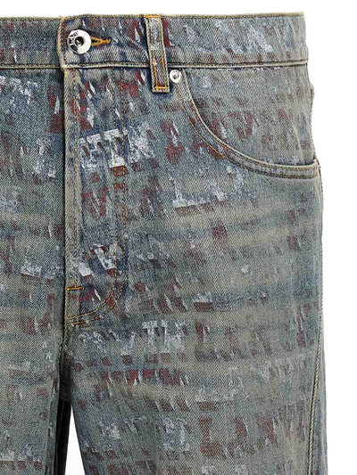 Jeans Con Stampa Logo