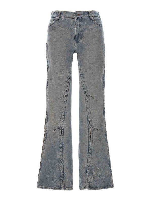 Jeans Con Gancio E Occhiello