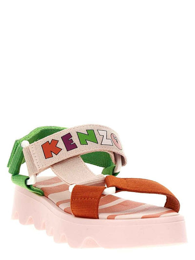 Sandali Con Fascia Con Logo