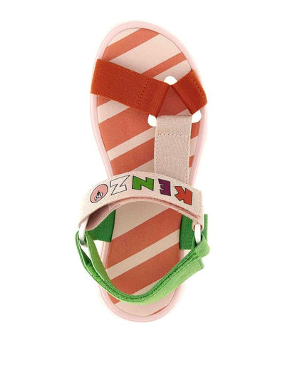 Sandali Con Fascia Con Logo