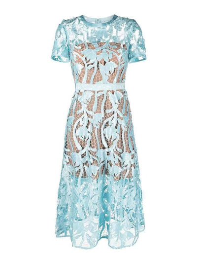 Abito Midi In Pizzo