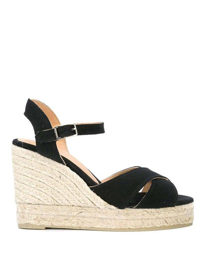 Espadrillas Con Zeppa In Rafia Blaudell
