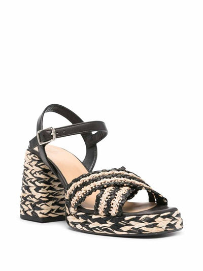 Sandali Con Tacco In Rafia Vicen