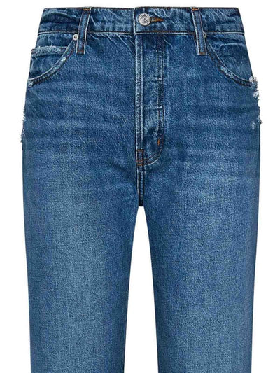 Jeans Boyfriend A Vita Alta In Denim
