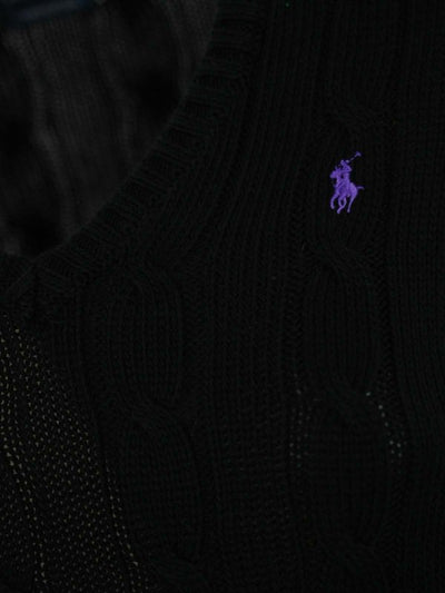 Maglione In Maglia A Trecce Con Scollo A V