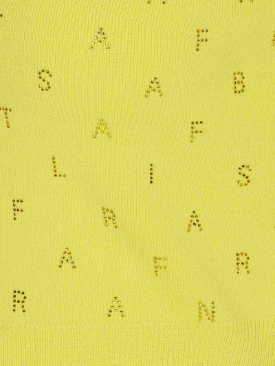 Cardigan Con Logo Lettering Strass