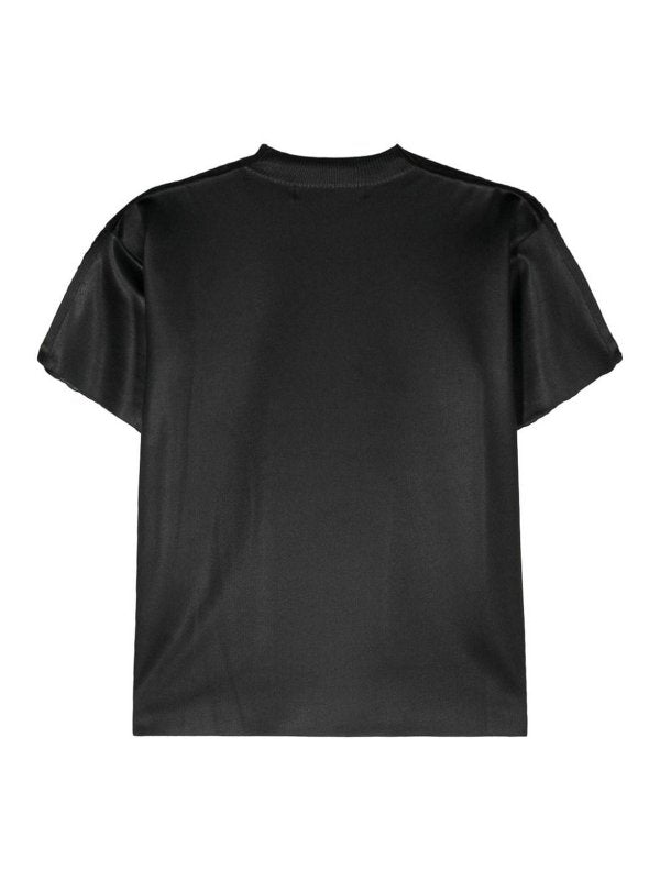 T-shirt Girocollo In Maglia Aperta