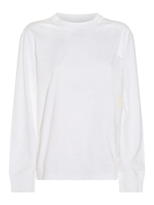 Felpa In Cotone Bianco